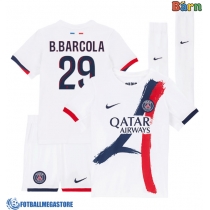 Fotballdrakt Barn Paris Saint-Germain Bradley Barcola #29 Bortedraktsett 2025-26 Kortermet (+ Korte bukser)